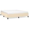 vidaXL Giroletto senza Materasso Crema 160x200 cm in Tessuto