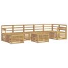 vidaXL Set di divani da esterno 8 pz Bianco Legno di Acacia Massello