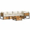 vidaXL Set Divano da Giardino 6 pz con Cuscini in Massello di Acacia