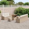 vidaXL Set Divano da Giardino con cuscino 10 pcs Beige polyrattan