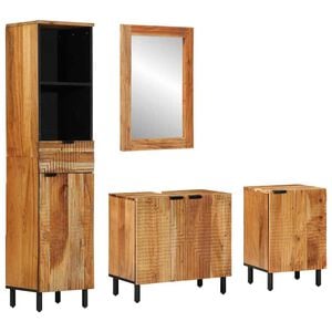 vidaXL Set di Armadi da Bagno 4 pz Naturale 38 x 33 x 160 cm