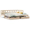 vidaXL Divano Letto Estraibile con Cassetti senza Materasso 80x200 cm