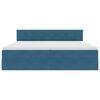 vidaXL Letto con Contenitore Blu Scuro 200 x 200 cm Velluto