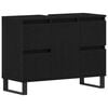 vidaXL Mobile da Bagno Rovere Nero 80 x 33 x 60 cm