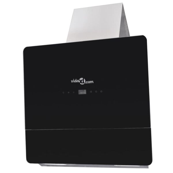 vidaXL Cappa in Vetro Temperato con Display 600 mm Nera