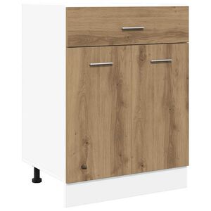 vidaXL Cassettiera &ldquo;Lyon&rdquo; Rovere Artigianale 60x46x81,5 cm
