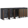 vidaXL Contenitore per Rifiuti per 3 Bidoni 340 x 77.5 x 115.5 cm