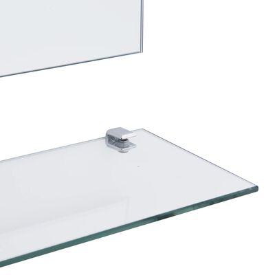 vidaXL Specchio da Parete con 5 Mensole Argento 100x60 cm