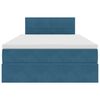 vidaXL Letto con Contenitore con materasso Blu 120 x 190 cm Velluto