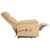 vidaXL Poltrona Alzapersona Massaggiante Crema in Tessuto Microfibra