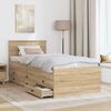 vidaXL Daybed Rovere Sonoma e Nero 100 x 200 cm Legno multistrato