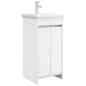 vidaXL Mobile da bagno con lavabo Bianco 42 x 40 x 84,5 cm