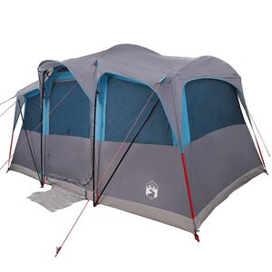 vidaXL Tenda Familiare con tetto Blu e Grigio 435 x 255 x 216 cm