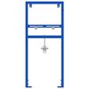 vidaXL Supporto da parete per bagno Blu 50 x 17.5 x 136 cm Acciaio