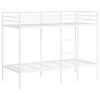 vidaXL Letto a Castello senza Materasso Bianco 90x200 cm in Acciaio