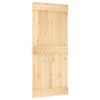 vidaXL Porta scorrevole NARVIK Naturale e Nero 90 x 210 cm (213,5 cm)
