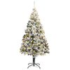 vidaXL Albero di Natale artificiale con 300 LED Bianco 180 cm