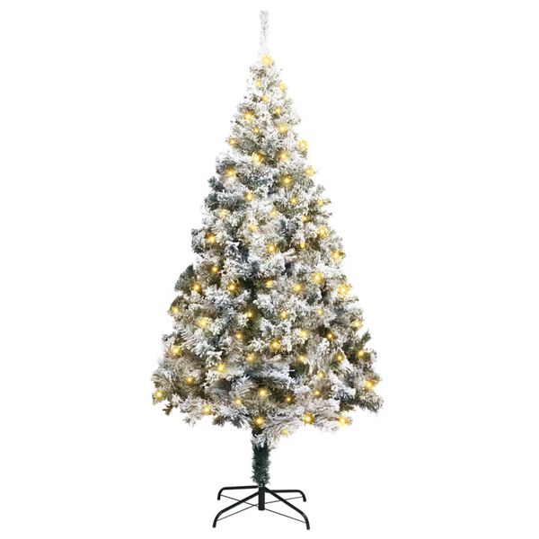 vidaXL Albero di Natale artificiale con 300 LED Bianco 180 cm