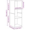 vidaXL Set mobile TV Legno vecchio 37 x 37 x 107 cm Legno multistrato