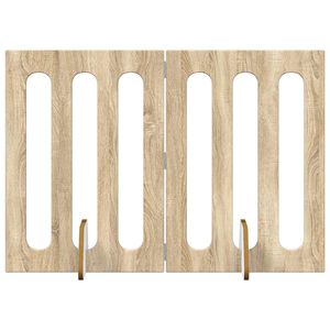 vidaXL Recinto pieghevole per animali 2 pcs Rovere Sonoma