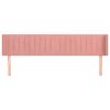 vidaXL Testiera ad Orecchio Rosa 183x16x78/88 cm in Velluto