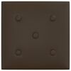 vidaXL Pannelli Murali 12 pz Marroni 30x30 cm Similpelle 1,08 m²