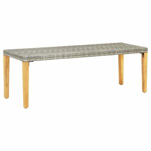 vidaXL Panca da Giardino 80 cm in Polyrattan Grigio