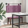 vidaXL Testata appesa Montaggio a parete Viola 110 x 55 x 5 cm Velluto