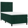 vidaXL Giroletto a Molle con Materasso Verde Scuro 90x200 cm Velluto