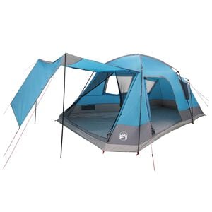 vidaXL Tenda Capanna con tetto Blu 12-Persone Poliestere e Acciaio