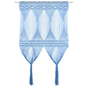 vidaXL Tenda Macram&egrave; Blu 140x240 cm in Cotone