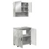 vidaXL Set di mobili per il bagno 2 pz Grigio cemento 61 x 35 x 64 cm