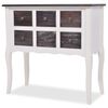 vidaXL Mobile Consolle con 6 Cassetti Marrone e Bianco in Legno