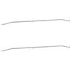 vidaXL Supporto per teloni per rimorchi 2 Argento 136-218 cm Alluminio