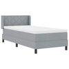 vidaXL Letto a molle Grigio chiaro 200 x 100 cm Poliestere