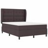 vidaXL Letto a molle con materasso Marrone scuro 140 x 200 cm Tessuto