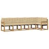 vidaXL Set di divani da esterno 6 pz Bianco e Beige