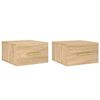 vidaXL Comodini a Muro 2 pz Rovere Sonoma 35x35x20 cm