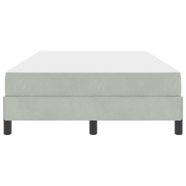 vidaXL Letto a molle con materasso Grigio chiaro 120 x 190 cm Tessuto