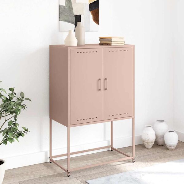 vidaXL Credenza Rosa 68,5x38,5x107 cm in Acciaio