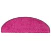 vidaXL Tappetini per scale 30 pz 65x21x4 cm rosa semicircolari grandi