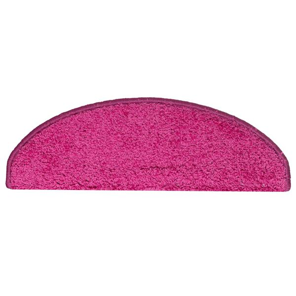 vidaXL Tappetini per scale 30 pz 65x21x4 cm rosa semicircolari grandi
