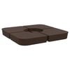 vidaXL Set Base per Ombrellone 4 pz con Supporto a Croce 100 kg PP
