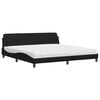 vidaXL Letto con Materasso Dover Nero 200x200 cm in Similpelle