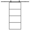 vidaXL Porta Scorrevole con Ferramenta 90x205cm Vetro ESG Alluminio