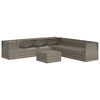 vidaXL Set Divani da Giardino 8 pz con Cuscini in Polyrattan Grigio