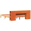 vidaXL Letto Libreria senza Materasso Marrone Cera 180x200 cm in Pino