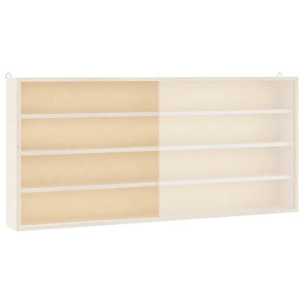 vidaXL Vetrina da collezione in legno con ante 80x8,5x37cm