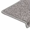 vidaXL Tappetini per scale 15 pz 65x21x4 cm Grigio Bordo rettangolare