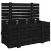 vidaXL Contenitore Portaoggetti Nero 91x40,5x42 cm Legno Massello Pino